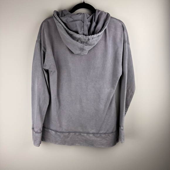 TOMS Women's Large ZIP-UP HOODIE Gray 100% Cotton Longer Length - Picture 11 of 12